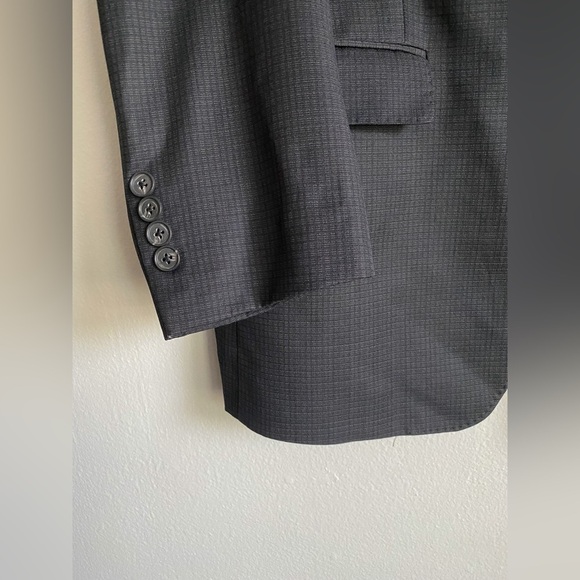 $350‼️Michael Kors Wool Sport Coat Blazer Suit Jacket Charcoal Gray Check 42R - Picture 6 of 8